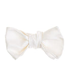 GEOFF NICHOLSON Neckties Formal Silk Off White Bow Tie