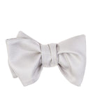 GEOFF NICHOLSON Neckties Formal Silk Silver Bow Tie