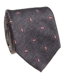 GEOFF NICHOLSON Neckties Charcoal Wine Silk Necktie