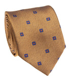 Gold Navy Silk Necktie