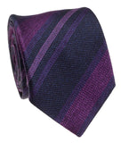 GEOFF NICHOLSON Neckties Purple Navy Silk Cotton Necktie