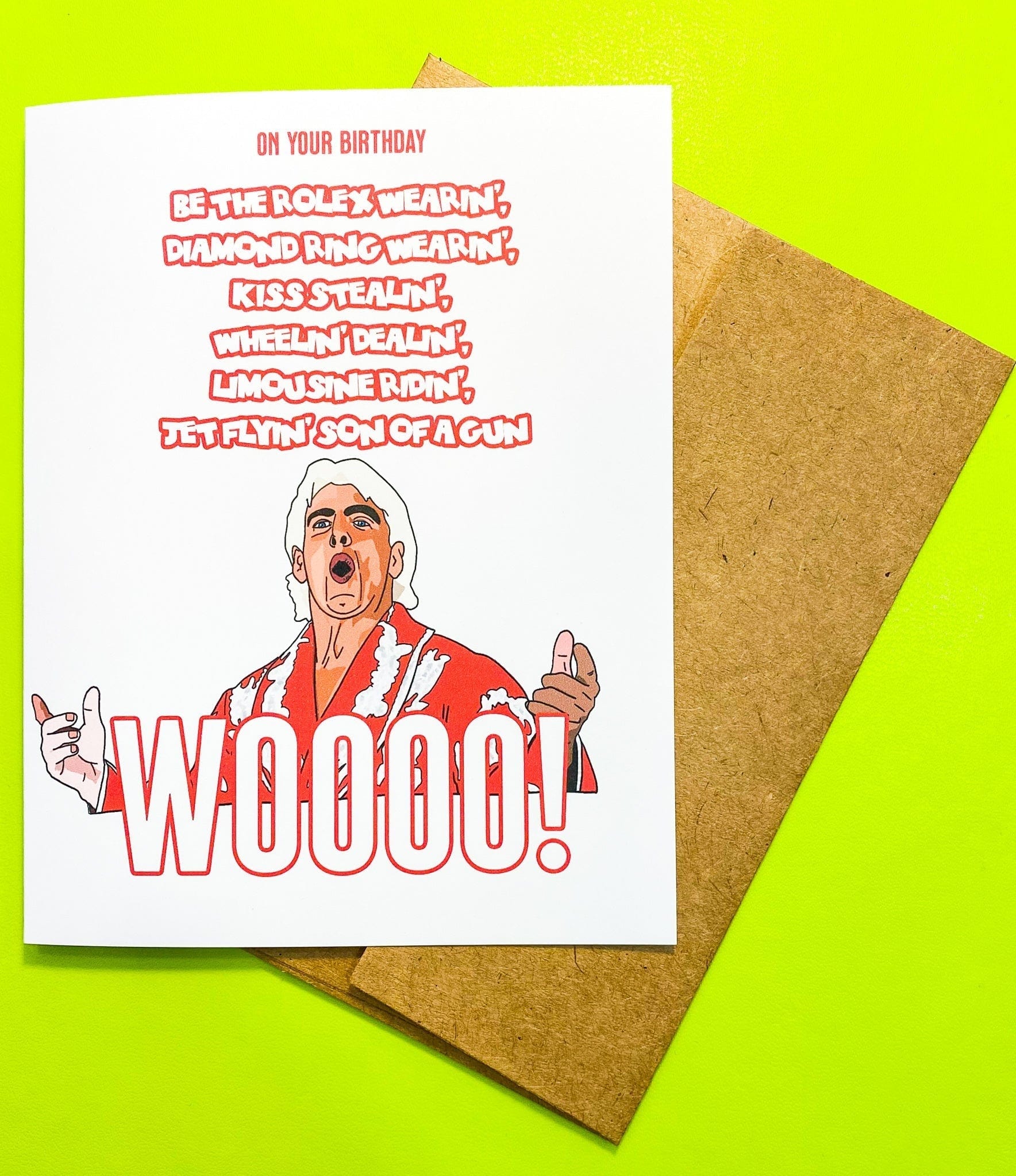 PMF birthday card Ric Flair, Wooooo! - Birthday Card