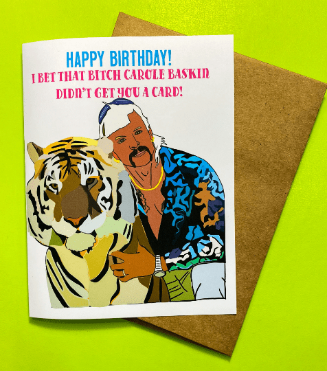 PMF birthday card Tiger King- Birthday Card