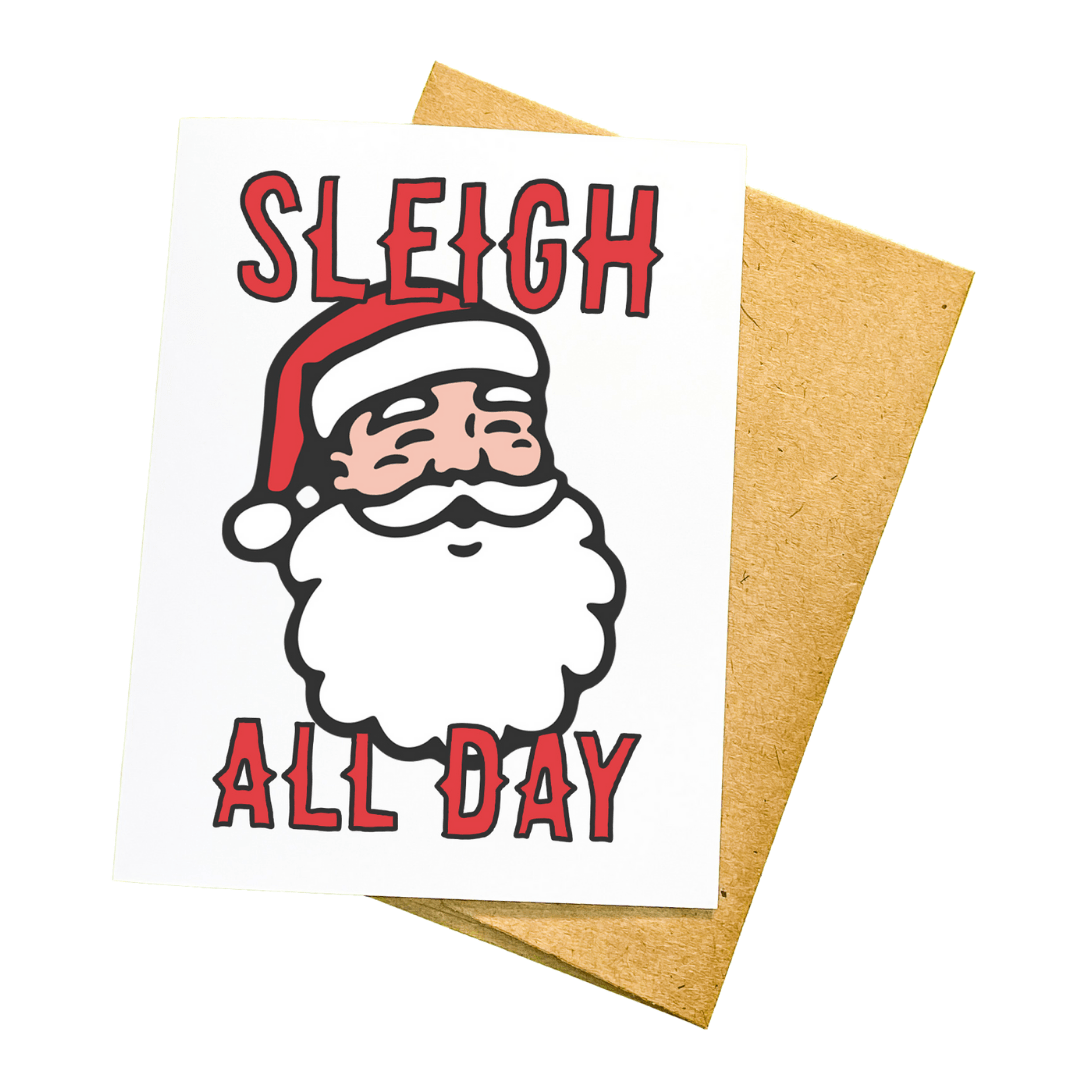 PMF Christmas Card Sleigh All Day Santa Claus- Christmas Card