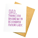 PMF Holiday Card Proper F*cking Lady - Thank You Card