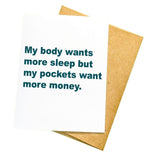 PMF Motivational Card More Money- Greeting Card